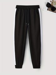 Men's Print Drawstring Sweatpants Loose Casual Trousers for Spring Autumn