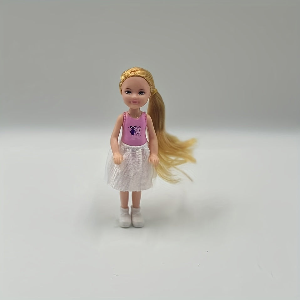 5 Mixed Color Dolls with Outfit Accessories Skirts Polka Dots F