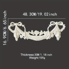 1pc PU Decorative Corner Flower Carved Living Room Ceiling Lamp Panel