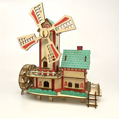 Wooden 3D Puzzle Building Models Puzzle Kits DIY Laser Cut Assembly Model Kit