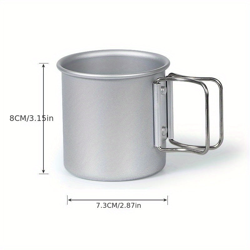 Outdoor Camping Aluminum Folding Water Cup With Foldable Handles