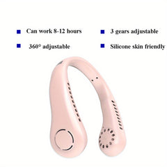 Leafless Hanging Neck Fan USB Rechargeable Small Fan