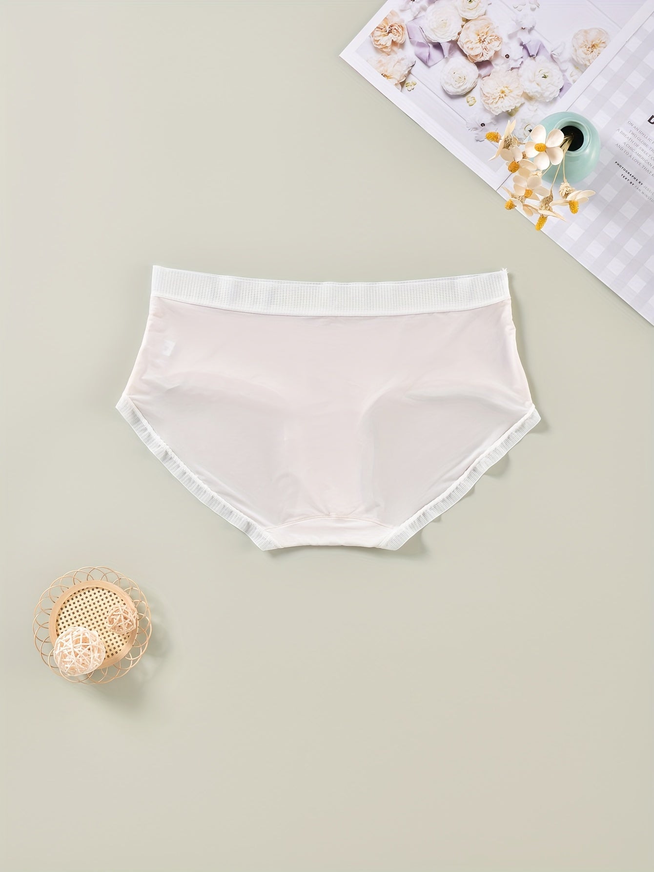 3 Pack Women's Plus Size Panties Set, Cooling Fabric Seamless with Contrast Trim