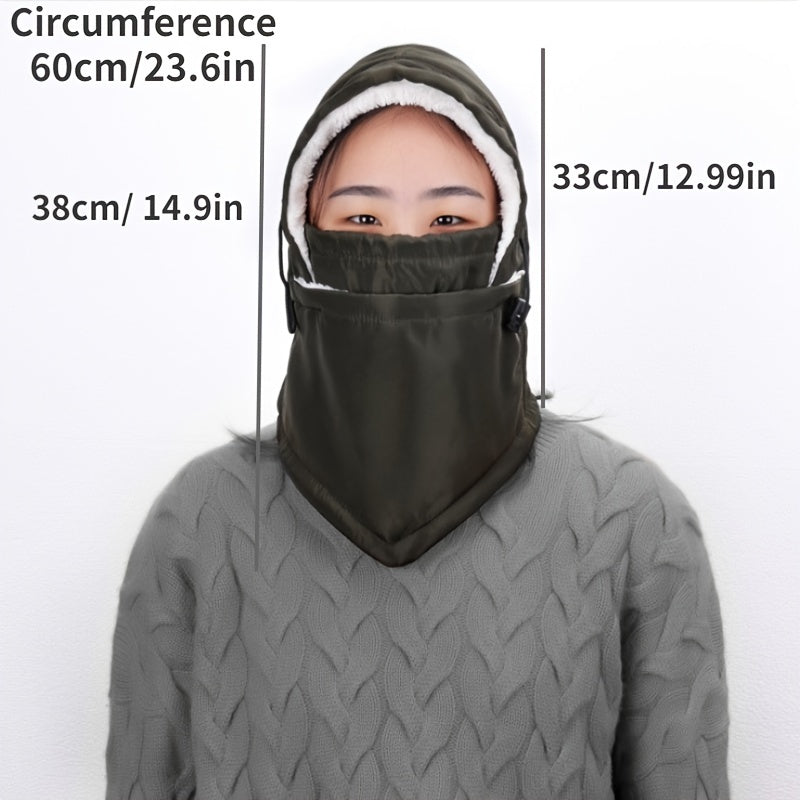 Double Layer Waterproof Cycling Windproof Fleece Ear Protection Hat