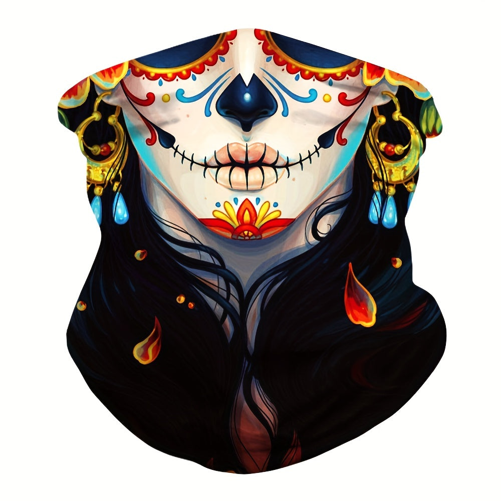 Ethnic Style 3D Printing Magic Face Towel Outdoor Face Mask