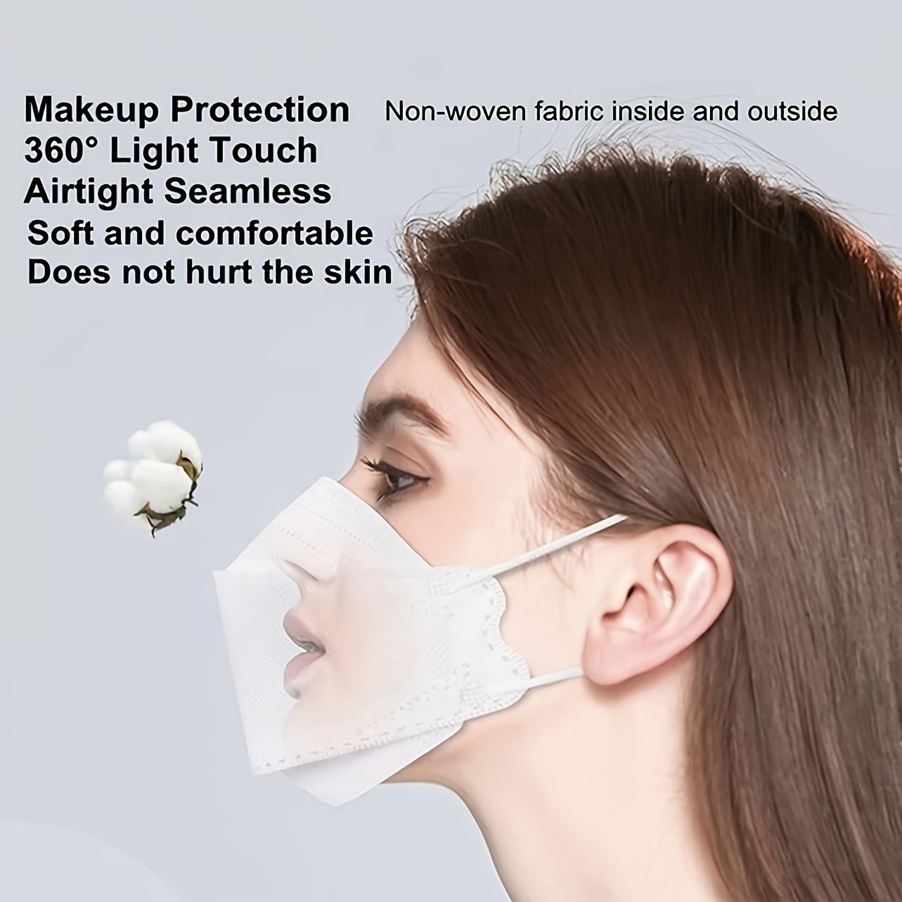 50pcs KN95 Disposable Face Masks For Adults & Teens Tri Fold Cup 3D