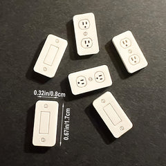 10pcs Dollhouse Power Outlets & Light Switches DIY Home Decor Accessories