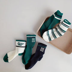 5 Pairs Boys Kids Boneless Socks Comfy Anti-Odor Casual Sports Socks