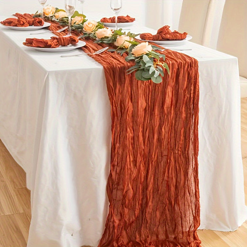 Boho Gauze Table Runner for Wedding Thanksgiving Christmas