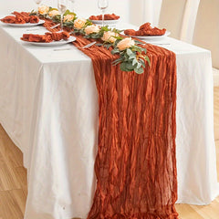 Boho Gauze Table Runner for Wedding Thanksgiving Christmas