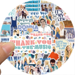Classic Movie Themed Waterproof Stickers for Laptops, Water Bottles