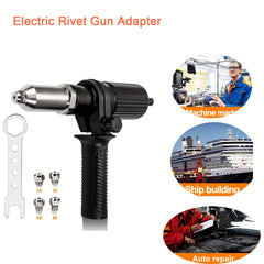 Rivet Gun Adapter for 2.4-3.2-4.0-4.8mm Rivet Head Bits