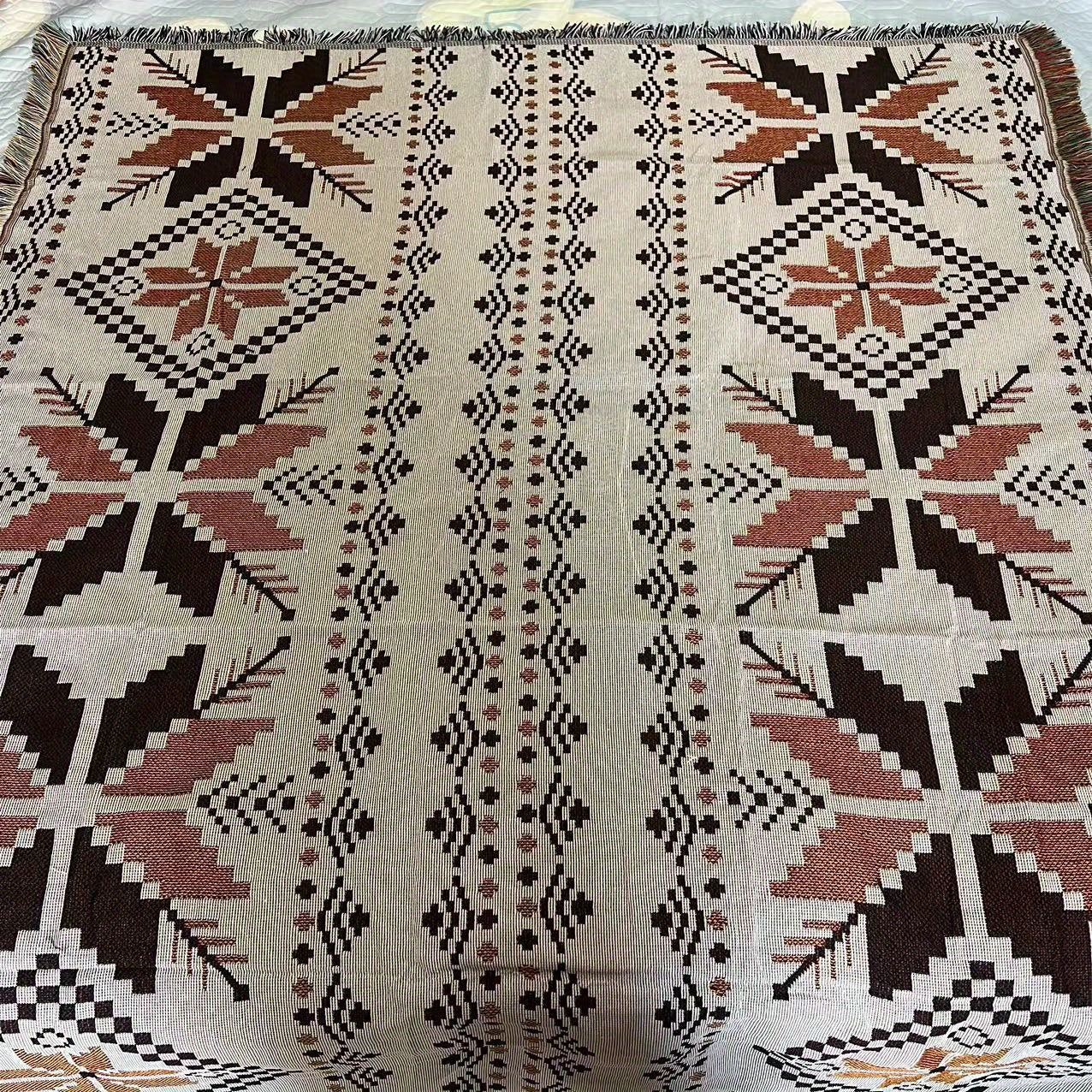 Bohemian Style Picnic Mat for Outdoor Camping and Beach Use