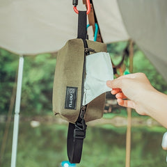 Outdoor Camping Tissue Storage Box & Canvas Storage Bag