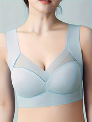 Breathable Mesh Wireless Bra Full Coverage Comfortable Women's Lingerie