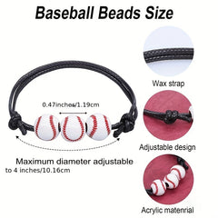 Women's Sports Charm Bracelets - Adjustable Bracelets for Birthday Party