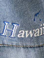 Boys Denim Jeans HAWAII Print Cropped Pants With Pockets