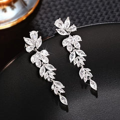 Long Floral Earrings for Women, Niche Dress Ear Jewelry