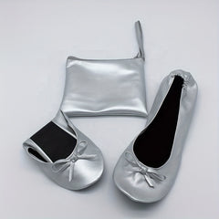 Women's Bowknot Ballet Flats Soft Sole Dance Shoes