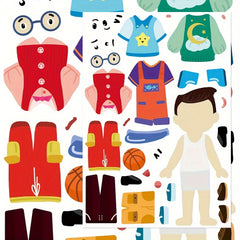 YWWBLD Cartoon Princess & Prince Stickers Self Adhesive DIY Craft Decor