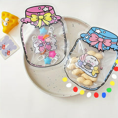 10pcs Self Sealing Snack Bags Small Jewelry Biscuit Candy Bags 14 Silk