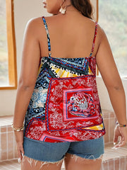 Floral Print Cami Top Sleeveless Summer Shirt