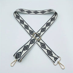 Geometric Pattern Bag Strap Wide Adjustable Shoulder Bag Strap Replacement