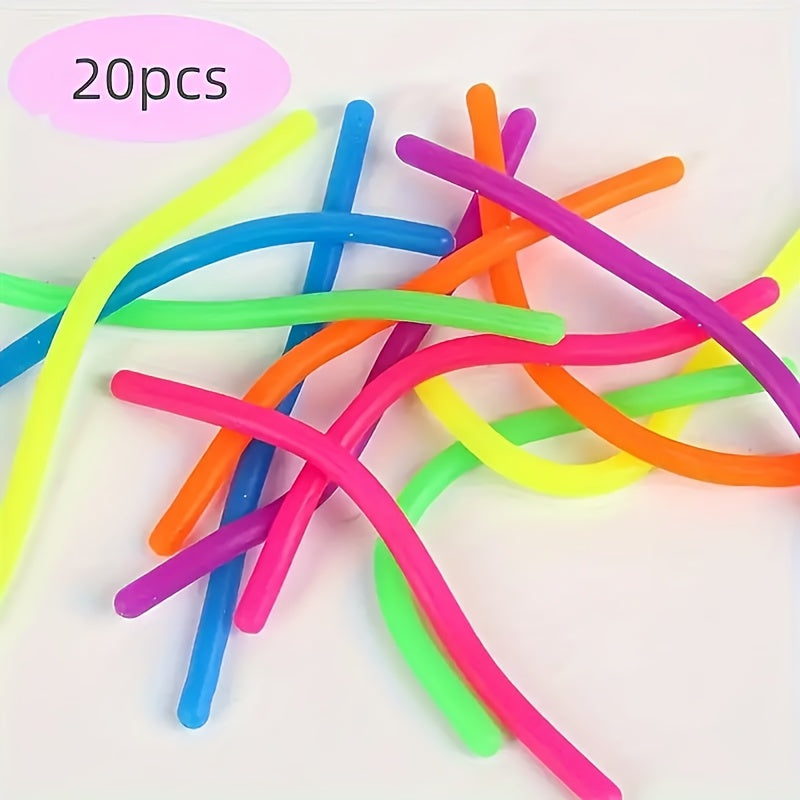 Mini Elastic Noodle Toy Mix Color Sensory Rope Halloween & Christmas Gift