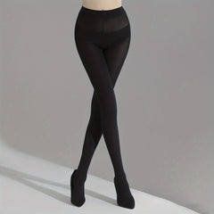 Opaque High Waist Slim Tights Footed Pantyhose Women's Stockings