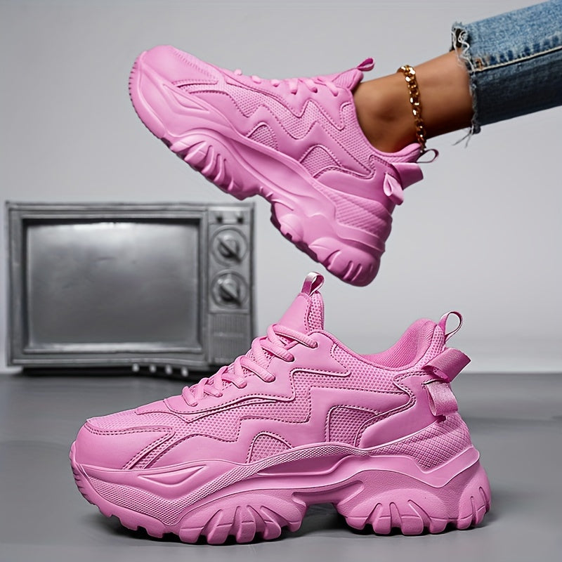 Women's Breathable Sports Shoes with Thick Soles