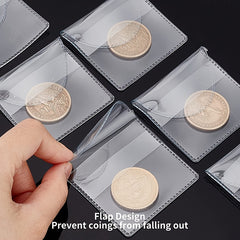 PVC Coin Bag Set Coin Protection Sleeve Plastic Coin Sleeve