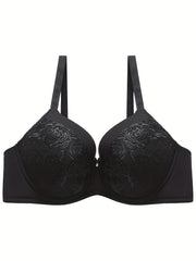 Floral Jacquard Lace High Stretch Supportive Bra