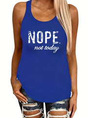 Letter Print Sleeveless Tank Top for Women