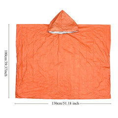 Waterproof Hooded Rain Poncho Raincoat for Outdoor Hiking Cycling