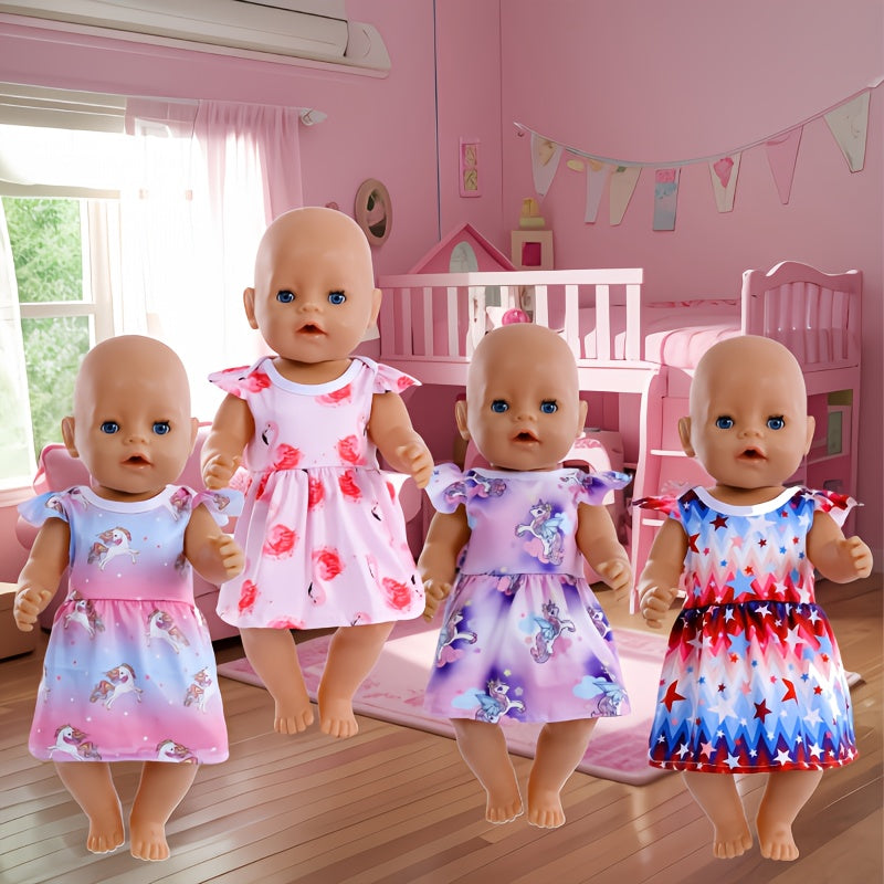 Flamingo Unicorn Themed Doll Clothes for 14-17 Inch Toy Dolls