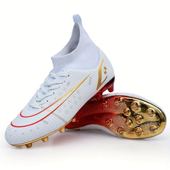 Boy's High Top AG Football Cleat Non Slip Outdoor Soccer Shoes