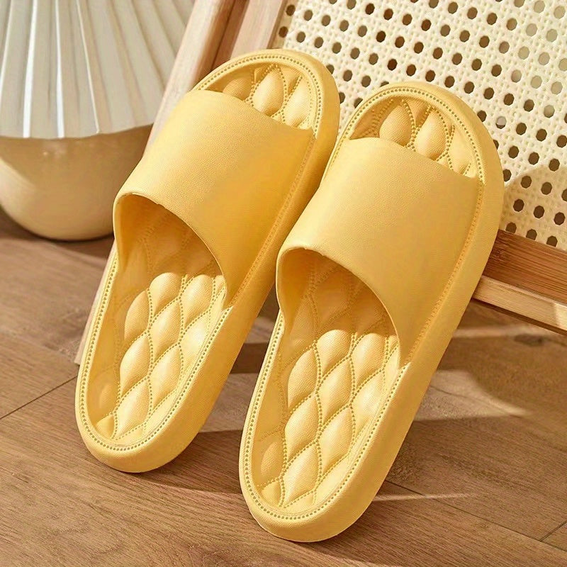 Women's Open Toe Slippers Quick Dry Slip On Pillow Slides Summer Bathroom Shoes