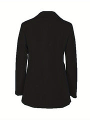 Lapel Neck Single Button Blazer for Women