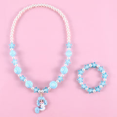 Mermaid Necklace And Bracelet Set For Kids