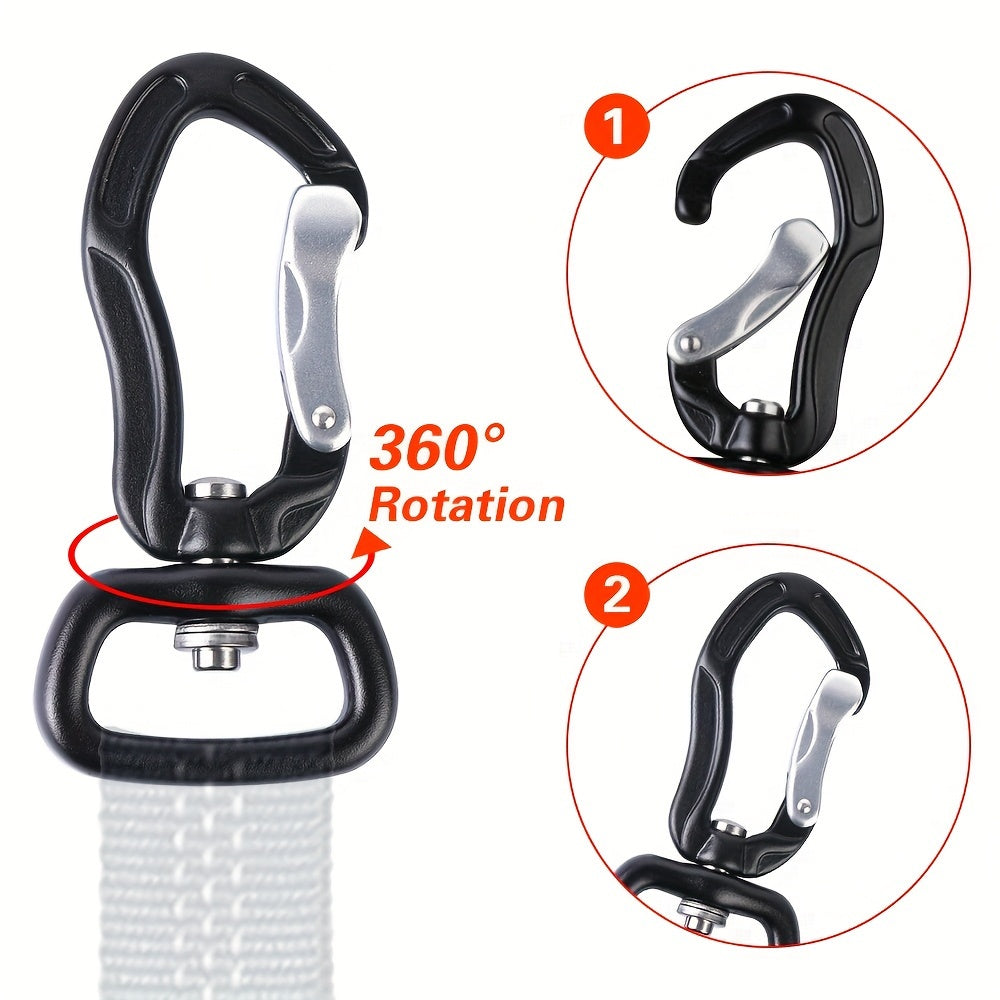 5 KN Auto Locking Carabiner Clip Rotatable Aluminum Alloy Buckle Keychain