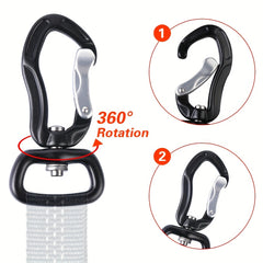 5 KN Auto Locking Carabiner Clip Rotatable Aluminum Alloy Buckle Keychain