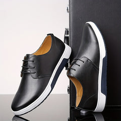 Men's Lace-up Oxford Shoes Rubber Sole Smart Casual Dress Business Shoes