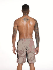Camouflage Digital Print Men's Drawstring Sports Shorts with Pockets