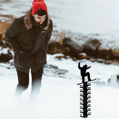 Snow Gauge Christmas Snowflake Snowfall Measuring Stick Garden Stake
