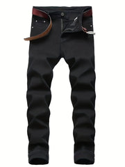 Men's Slim Fit Classic Jeans - Medium Stretch Denim Pants