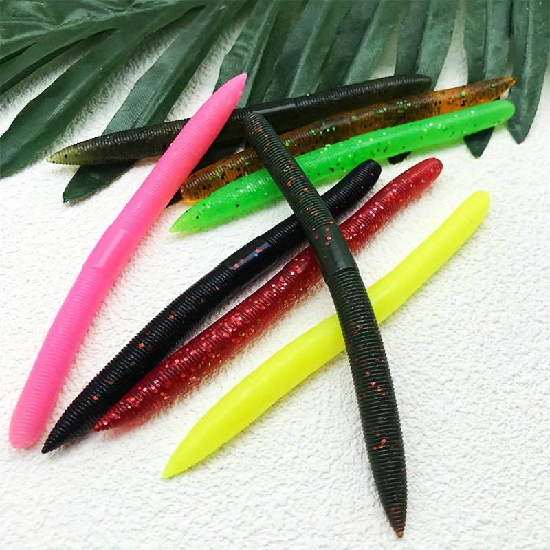6pcs 5g Soft Bait Worm Fishing Lures Colorful Fishing Gear Accessories