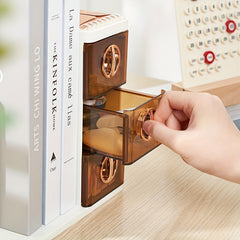Three-layer Drawer Office Storage Box Desk Desktop Book Stand