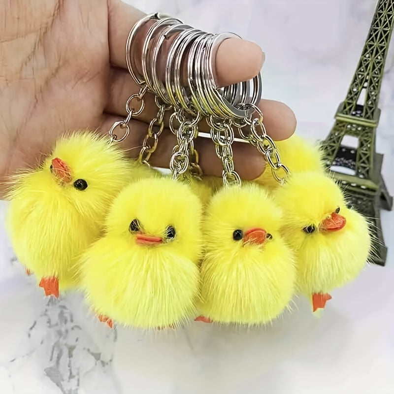 2pcs Little Duck Plush Key Chain Perfect Accessories Pendant