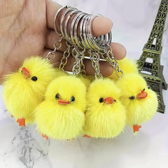 2pcs Little Duck Plush Key Chain Perfect Accessories Pendant