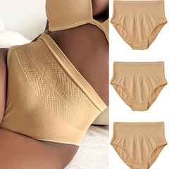 3 Pack Plus Size High Waisted Tummy Control Panties Set